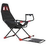 Racing Lenkradsimulator Cockpit mit ergonomischem Sitz und klappbarem Lenkradständer für das...