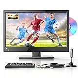 DESOBRY 16 Zoll Kleine Fernseher 1080p eingebauter DVD-Player, Mini tv unterstützung antenne HDMI...