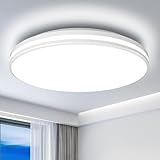 Airand Badezimmer Lampe 20W, Deckenlampe Led Deckenleuchte Rund 5000K Tageslicht weiß, Flimmerfreie...