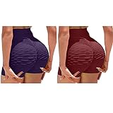 2er-Pack TIK Tok Bubble Shorts für Frauen Hohe Taille Butt Lifting Workout Laufen Hot Leggings...