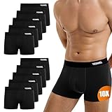 YESWEL Boxershorts Herren 10er Pack, Ohne Kratzenden Zettel Unterhosen Unterwäsche, Baumwolle...