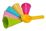 Simba 107102508 - Sandformen Cupcake, 9 Teile, 6cm Durchmesser, Sandkastenspielzeug, Sandspielzeug,...