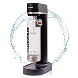 Sodafixx Wassersprudler Schwarz - Soda Maker + 1 PET Wasserflasche 0,85L - Sprudelwasser Maschine...