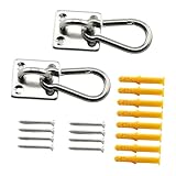 omiinitio Quadratische Ösenplatte 8 Mm Starker 250 Kg Stahl Befestigungshaken Einfache Installation...