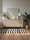 Hanse Home Wollteppich Donna - Natur Wohnzimmerteppich - Handgewebt & Natürlich - Streifen Design...