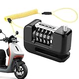 Ergonomisches Motorrad-Bremsschloss, Sicherheits-Zahlenschloss mit 4 Ziffern für E-Bikes,...