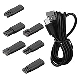 8 Set USB Netzkabel Adapter Set,Schwarz Rasierer Ladekabel,5V Rasierer Ladegerät,Enthalten 6...