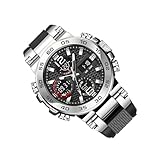 Analoge Digitaluhr Herren, Modeuhr mit Doppelanzeige | wasserdichte Armbanduhr | für Sport,...