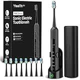 Elektrische Schallzahnbürste für Erwachsene & Kinder, 5 Putzmodi mit 3 Intensitätsstufen, Timer,...