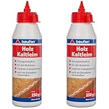 Baufan Holzkaltleim, für alle Holzarten, 250 g, transparent, 008802008 (Packung mit 2)