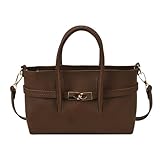 WMFASBAG Designer-Handtasche, PU-Leder, Schultertasche, Henkeltasche for Damen (Kaffee)