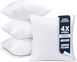 Utopia Bedding 4er Set Kissenfüllung 40 x 40 cm, Innenkissen Füllkissen Kopfkissen Sofakissen...