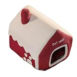 Haustierbett, warmes Winternest, isoliertes Hunde- und Katzenhaus, weiches waschbares Kissen,...