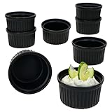 MamboCat 8er Set Muffin-Förmchen Nero 180 ml I Steingut I Ø 9,3 cm I Schwarz I 8 Personen I...
