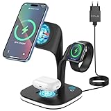 Lovcoyo 5-in-1 Wireless Charger,15W Fast Charging Ladestation für Apple Watch und iPhone,Induktives...