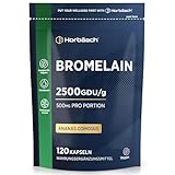 Bromelain Kapseln 500mg (5000 F.I.P) | 2500 GDU/g | 120 Vegane Kapseln | Hochdosiert Verdauungsenzym...