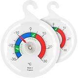 Doppelpack Kühlschrankthermometer Zifferblatt Kühlschrank Thermometer, 65 mm Zifferblatt...