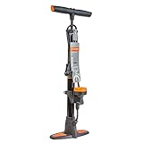 Prophete Fahrradpumpe, Standluftpumpe mit Duo-Klemmhebelstecker, max. Pumpdruck 6 bar, ergonomischer...