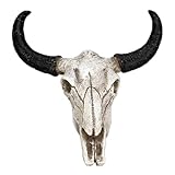 LXLUOO Kuh Schädel Wandbehang, Schädel Wandbehang, Harz Longhorn Kuh Schädel, Kuh Schädel Wand...