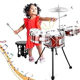 Schlagzeug Kinder Trommel Set, Musik Kinderschlagzeug Musikinstrumente Set, Jazz Rock Drum Set, Baby...