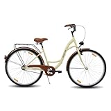 Goetze Eco Citybike 26/28 Zoll Damenrad | Tiefeinsteiger | Rücktrittbremse & V-Bremse | LED Licht |...