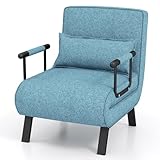 COSTWAY 4 in 1 Schlafsessel mit Bettfunktion, klappbares Schlafsofa mit Verstellbarer Rückenlehne &...