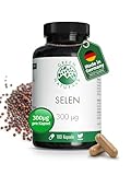 Selen - Hochdosiert: 300µg je Kapsel aus schwarzem Senfextrakt - 6 Monate Vorrat (180 Kapsel) -...