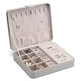 Vlando Schmuckkästchen Aulinna, Schmuckaufbewahrung Damen Frauen Geschenk, Schmuckbox Leder Groß,...