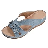 Pantoletten Damen Sandalen mit Arch Support Komfortable & Einfach Sandelen fur Damen Orthopädische...