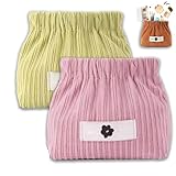 Corduroy Elastic Hair Tie Organizer Bag,Cute Mini Makeup Purse, Elastic Aesthetic Lipstick...
