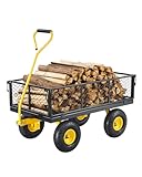 VEVOR Bollerwagen 965x560x535 mm, Gartenwagen, Transportwagen auf Rädern, Gerätewagen mit...