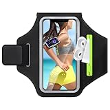 GlasFlength Handytasche Joggen, Handyhalterung Joggen Mit Kopfhörer Tasche Sportarmband Handy...