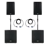 Pronomic Powerstage Concert 1815 2.2 - aktives PA-Set mit 2X 18-Subwoofer und 2X 15-Satelliten -...