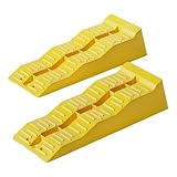 Wiltec Stufenkeile Paar mit 3 Höhenstufen 40/70/100 mm, Auffahrkeile 2er-Set mit 3 t Traglast,...
