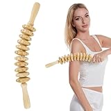 Vueinrg Faszienrolle Holz mit Griff Faszienstab Holz Massageroller Massagestab Faszien Cellulite...