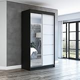 A&J MöbelLand Schwebetürenschrank GAPI Kleiderschrank 2-türig mit Spiegel, Garderobe 120 cm...