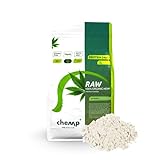 Chemp RAW 100% REINES BIO HANFPROTEIN 510g | 4-Fach Schälung mit 70% Proteingehalt | weisses Pulver...