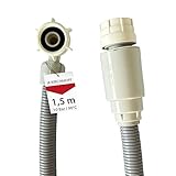 KIRCHHOFF 98657210 Waschmaschinenschlauch 1,5m, Zulaufschlauch mit 3/4' x 3/4' IG für Waschmaschine...