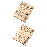 COHEALI 16 Teiliges Blumen Set Stempel Holzstempel Holz Bastelstempel Blumenthema Stempel Stempel...