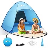 Purebox Pop Up Strandmuschel, tragbares Strandzelt - UV-Schutz 50+, 1-3 Personen/2-4 Personen...