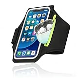 Dalephoric Sportarmband Handy Universal, Handytasche Joggen Mit Kopfhörer Tasche, Handyhalterung...