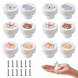 OESSUF 12 Stk Schrankknöpfe Holz fur Kinderzimmer, 35mm Runde Möbelknöpfe mit Schrauben,...