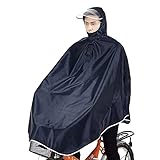 sorliva Regenponcho für Camping Fahrrad Regenmantel Regenschutz mit Kapuze, Poncho, Dunkelblau