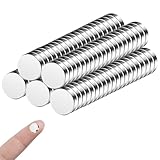 100 Stück | 8 x 2 mm runde extrem Starke Magnete, kleine Neodym-Kühlschrankmagnete, Mini-Magnete,...
