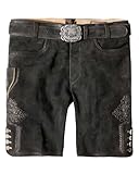 Stockerpoint Herren Corbi4 Trachtenlederhose, Graphit gespeckt, 52