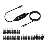 CPAOWEHF Netzkabel Typ DC5521 5V9V12V15V20V mit optional einstellbaren Spitzen, 5 V, 20 V, für...