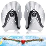 WuGU Hand Paddles Schwimmen, Einstellbar Schwimmpaddel, Schwimmhilfe Erwachsene Kinder,...