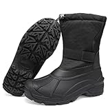 Harssidanzar Herren Winter Entenjagdstiefel mit gefüttertem Obermaterial rutschfester Outdoor-Sohle...