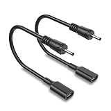 Varbmt USB C auf DC 3,5 mm x 1,35 mm Adapterkabel, 0,3 m, Typ-C-Buchse auf 5 V DC Hohlstecker,...