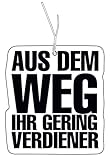 2x Aus dem Weg Geringverdiener Duftbaum Auto Lustig, Duftspender, Tuning Car Air Freshener...